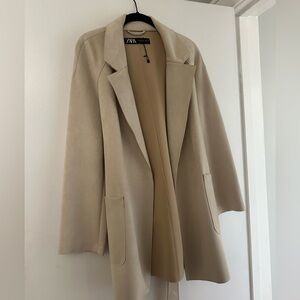 Zara Faux Suede Belted Jacket